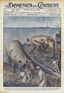 Czy w Anglii próbuje się gigantycznego przedsięwzięcia, odzyskania niemieckiej floty wojennej? autorstwa Achille Beltrame