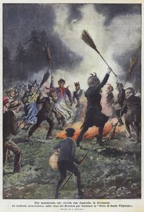 Maskarada przypominająca legendę w Niemczech autorstwa Achille Beltrame