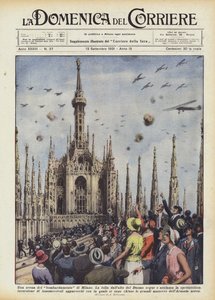 Scena z bombardowania Mediolanu