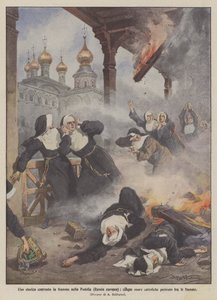 Zabytkowy klasztor w pożarze na Podolu (Europejska Rosja), w płomieniach zginęło pięć katolickich zakonnic