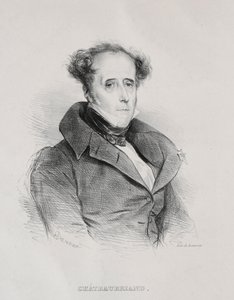 Francois Rene Auguste Victome de Chateaubriand. autorstwa Achille Devéria