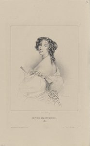 Françoise dAubigné, markiza de Maintenon 1635-1719, 1830-1840. autorstwa Achille Devéria
