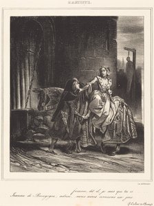 Joanna z Burgundii autorstwa Achille Devéria