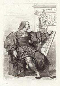 Donato Bramante, włoski architekt autorstwa Achille Devéria