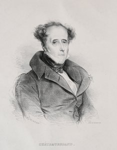 Francois René Auguste Victome de Chateaubriand autorstwa Achille Devéria