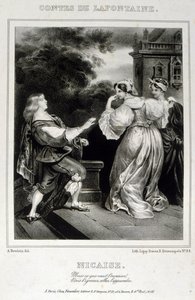 Ilustracja z „Nicaise” z Opowieści La Fontaine autorstwa Achille Devéria