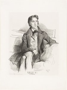 Portret Franciszka Liszta autorstwa Achille Devéria