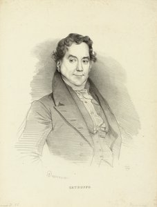 Portret piosenkarza i kompozytora Gioseffo Catrufo 1771-1851 , 1830. autorstwa Achille Devéria