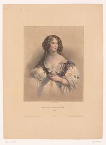 Portret Louise de La Valliere Miss de Lavallière, 1667 (tytuł na obiekcie) autorstwa Achille Devéria