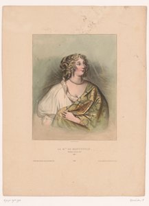 Portret Madame de Montespan La M.ise de Montespan, kochanka Ludwika XIV, 1667 (tytuł na obiekcie) Znane kobiety (tytuł serii) autorstwa Achille Devéria