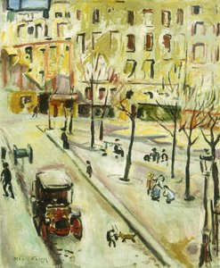 Paryska scena uliczna; Scena de rue, Paryż autorstwa Achille Emile Othon Friesz