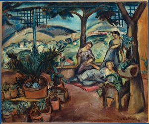 Kobiety na tarasie (olej na płótnie) autorstwa Achille Emile Othon Friesz