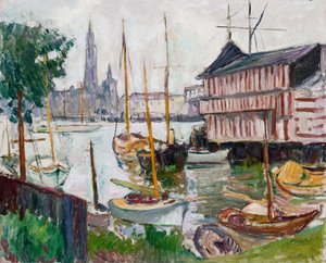 Basen jachtowy w Sainte-Anne, Antwerpia autorstwa Achille Emile Othon Friesz