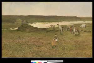 Pastwisko w dolinie, 1906 autorstwa Achille Formis Befani