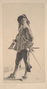 The Duelist, grafika wykonana przez Jeana ?Louis ?Ernest Meissonier autorstwa Achille Isidore Gilbert