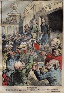 Sprawa Dreyfusa - Reissue - Barabbas we want!... Erat autem Barabbas latro - ilustracja Achille Lemot (1846-1909) - 