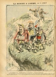 Ilustracja Achille Lemot (1846-1909) w Le Pelerin, 08.09.07 - La marche à l