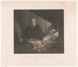 Il Tintoretto przedstawia swoją córkę na łożu śmierci Le Tintoret au lit de mort de sa fille (tytuł na przedmiocie)