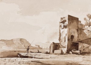 Ewentualnie widok z Posillipo, z Wezuwiuszem w oddali, z dodatkami ucznia Borbone