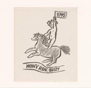 Maryja z Chrystusem i trzema gołębiami autorstwa Ad. Hoffmann (signed by artist)