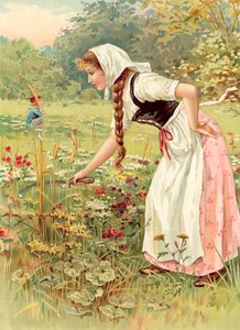 Hop-o-My-Thumb i służąca-pokojówka (chromolitho)