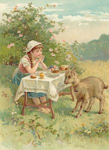 Dwuoki, Koza i Magiczny Stół (chromolitho)