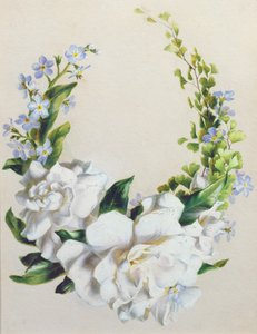 Girlanda Kwiatowa (akwarela na papierze) autorstwa Ada Hanbury