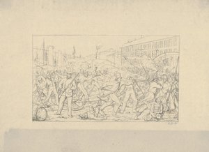 Bitwa w Baltimore, 19 kwietnia 1861 z Confederate War Etchings, 1861-63.