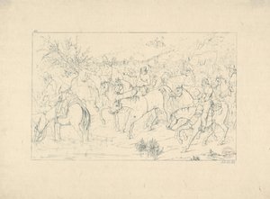 Powrót generała Stuarta z Pensylwanii z Confederate War Etchings, 1861-63.