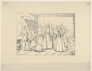 Ofiarowanie dzwonów do wrzucenia do armaty z konfederackich rycin wojennych, 1861-63. autorstwa Adalbert John Volck