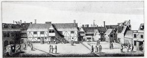 South View of Arundel House w Londynie, sztychowany przez Wenceslausa Hollara w 1646 i opublikowany w 1792 autorstwa Adam Alexius Bierling