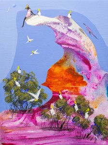 Kolorowa gniazdowisko kakadu