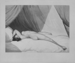 Akt leżący na zasłoniętym łóżku [Emma Hamilton ], 1 listopada 1797.
