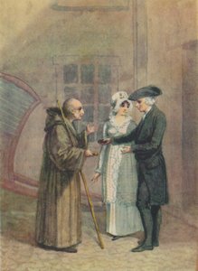 Yorik, mnich i Madame L- na dziedzińcu gospody w Calais, ok. 1760, 1942 r.