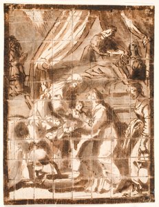 Narodziny Marii Panny autorstwa Adam Elsheimer
