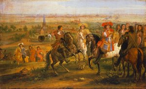 Zdobycie Lille przez Ludwika XIV, 28 sierpnia autorstwa Adam Frans van der Meulen