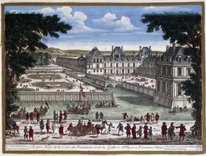Château de Fontainebleau - grawer autorstwa Perelle