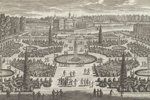 Parter oranżerii w Chantilly, 1680., 1680s. autorstwa Adam Perelle