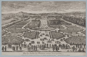 Ogród Tuileries, 1680., 1680. autorstwa Adam Perelle