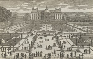 Widok Vaux-Le-Vicomte, lata 80., lata 80. XVII wieku. autorstwa Adam Perelle