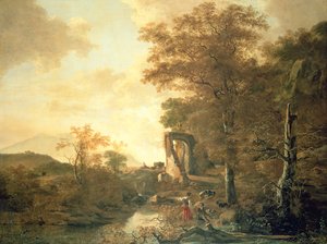Pejzaż z łukowatą bramą, ok. 1654 (olej na płótnie)