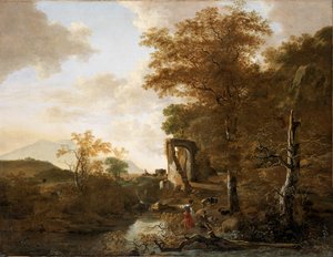 „Pejzaż z bramą łukową”, c1654