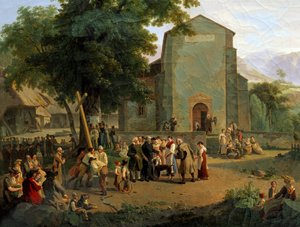 Przywrócenie kultu po rewolucji. Szwajcarski obraz Adama Topffera (1766-1847) autorstwa Adam Topffer
