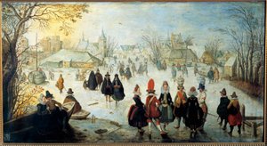Les skaters Obraz Adama Van Breena (1599-1665) XVII w. Niedz. 0,35x0,65m²