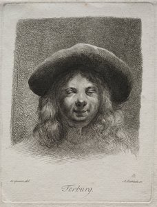 Portret Gerarda Terborcha. autorstwa Adam von Bartsch