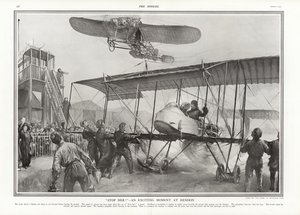 Niedaleko wypadku na lotnisku Hendon, 1913.