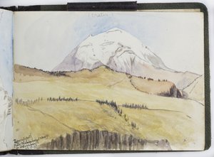 Szkicownik akwareli, Rysunki i notatki, Meksyk, 1896-1898 (akwarela) autorstwa Adela Breton