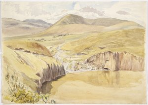 Alberea, niedaleko Santiago del Valle, Guanajuato, Meksyk (akwarela) autorstwa Adela Breton
