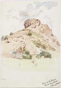 Widok - Cerro de los Riscos, poza Guadalupe, Meksyk (akwarela) autorstwa Adela Breton