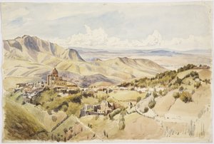 Zobacz w pobliżu Guanajuato, Stan Guanajuato, Meksyk (akwarela) autorstwa Adela Breton